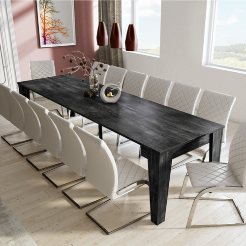 Consolle allungabile 90x53,6x75,2H cm colore grigio cemento Petra