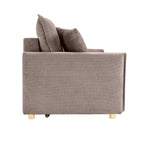 Divano letto 3 posti tessuto tortora 176x93x97H Cassie