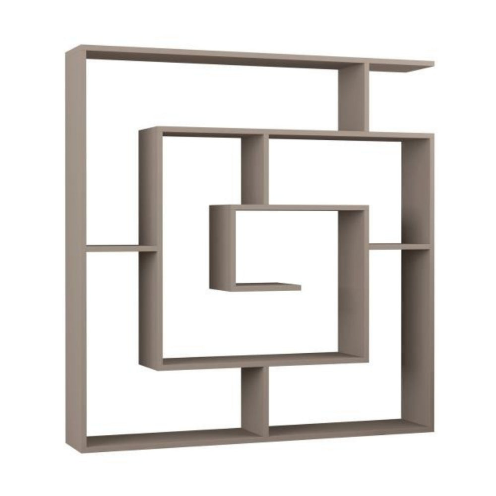 Libreria con 9 ripiani 125x22x129 colore tortora Labirent