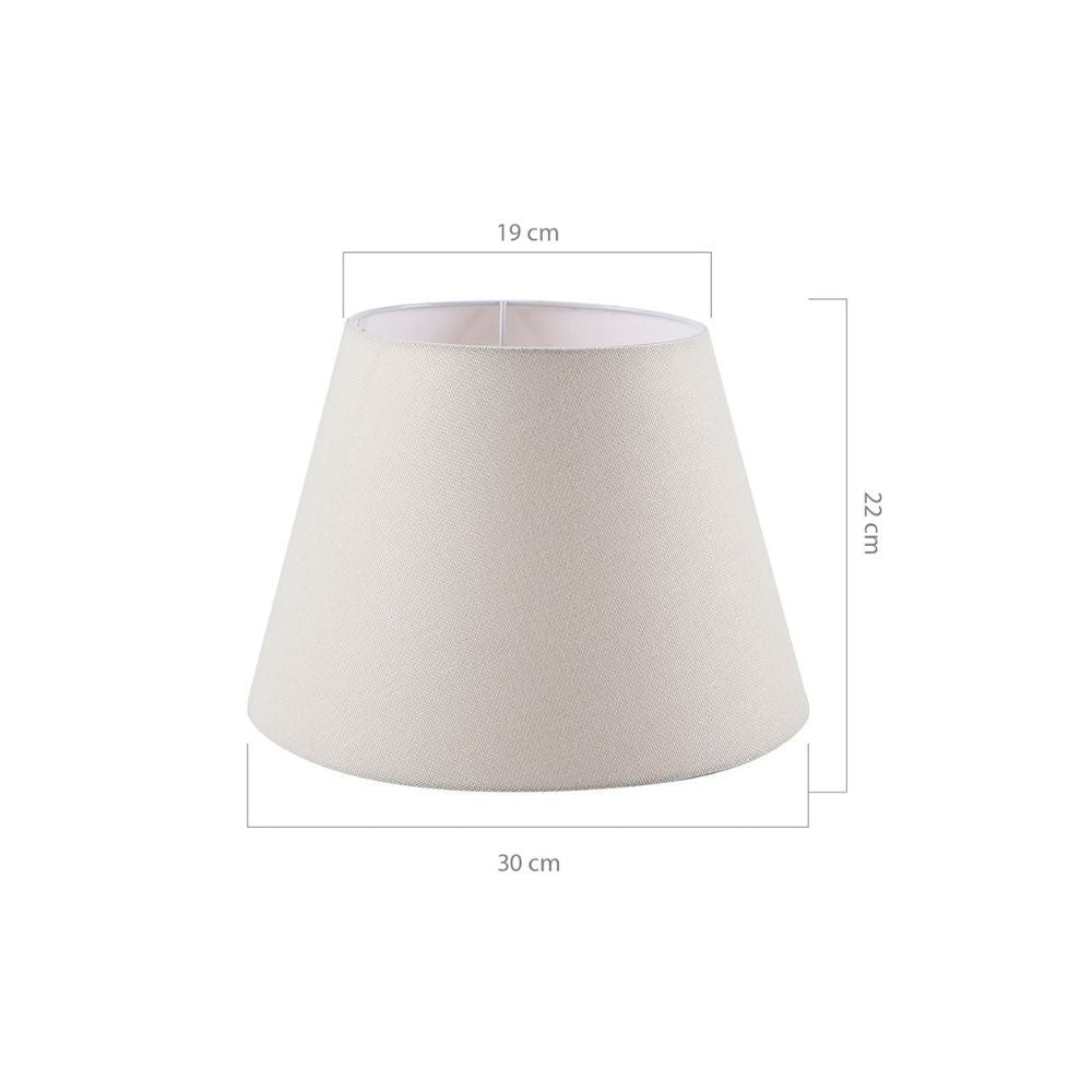 Lampe de table trépied noir et abat-jour tissu blanc - DECOPIC2632