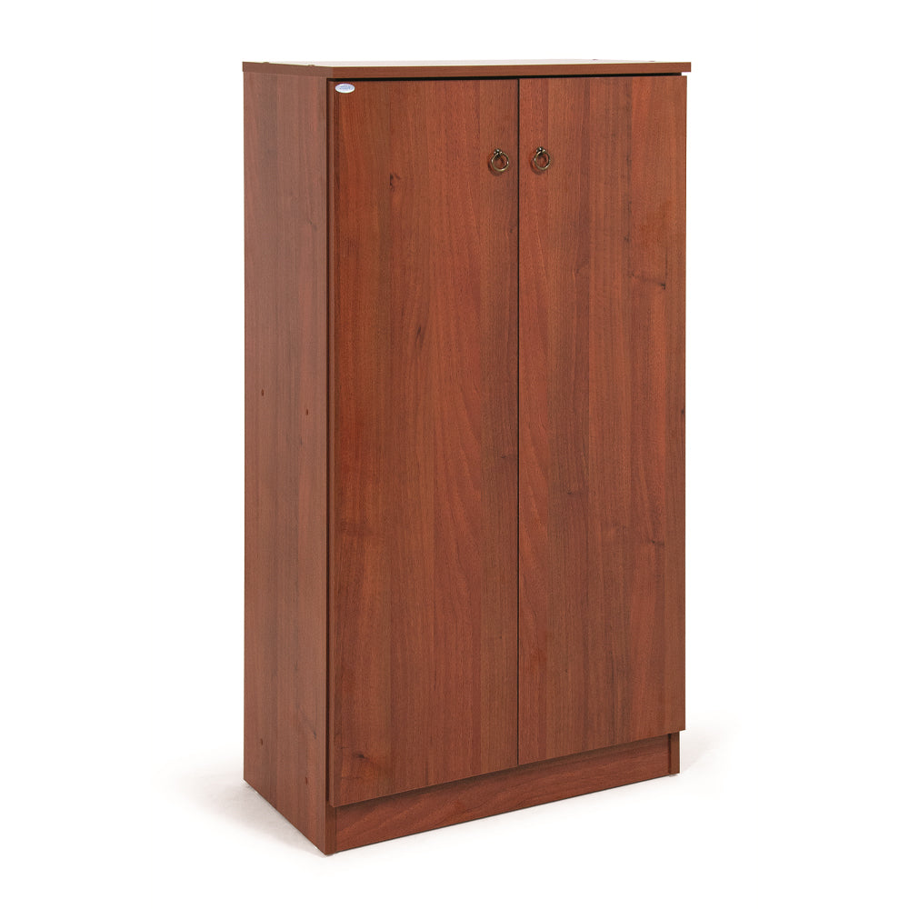 Schuhschrank mit Türen und Einlegeböden, Farbe Antiknussbaum, 71x130H cm – Gabriella