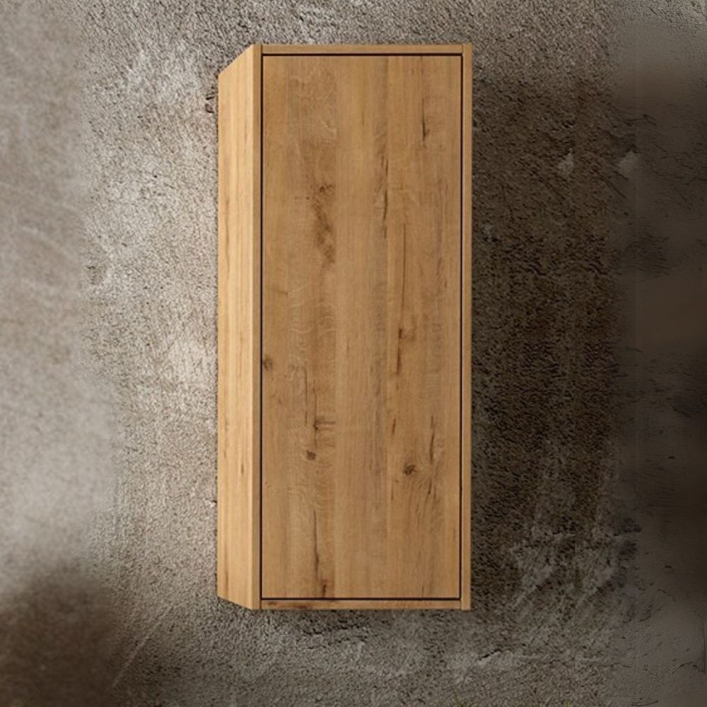 Wandhängender Badschrank in Eiche Natur, 35x90H cm - Posir