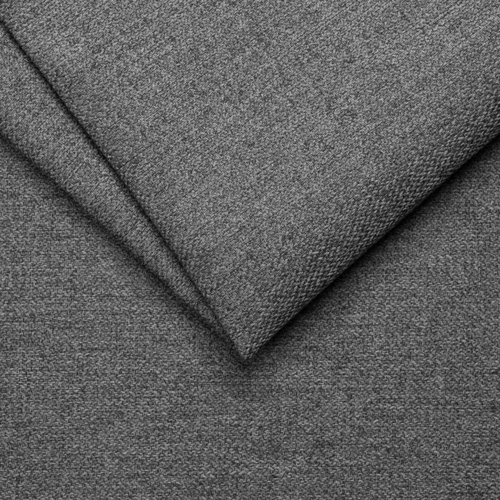 Divano con penisola contenitore rivestito in tessuto colore grigio - Como II