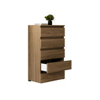 Kommode Nussbaum natur 5 Schubladen 75x40x127H