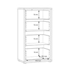 Commode 4 tiroirs coloris cachemire 55x35x99 Medea