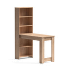 Tavolo penisola con libreria integrata colore rovere Mojo02