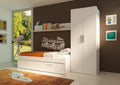 Letto singolo con cassettone estraibile colore bianco - Blanco