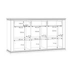 PNTK232-Q214 BUFFET ESSENZA AVEC 3 TIROIRS ET 3 PORTES COULEUR BLANC ET CHÊNE