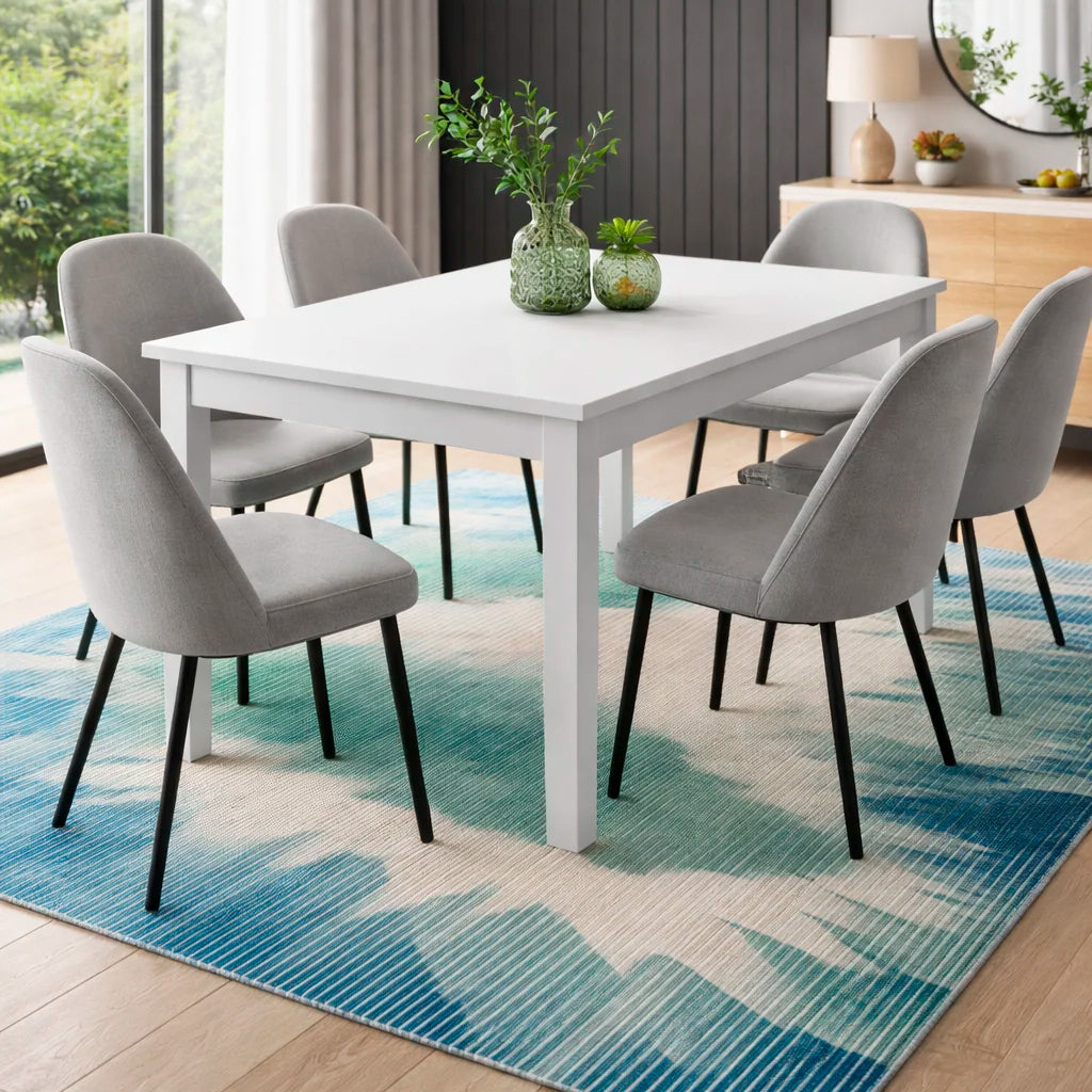 Tavolo allungabile colore bianco frassinato 160x90 cm - Elindo