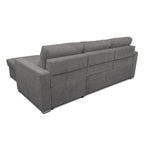Divano angolare con penisola reversibile e letto estraibile colore grigio - Kendall