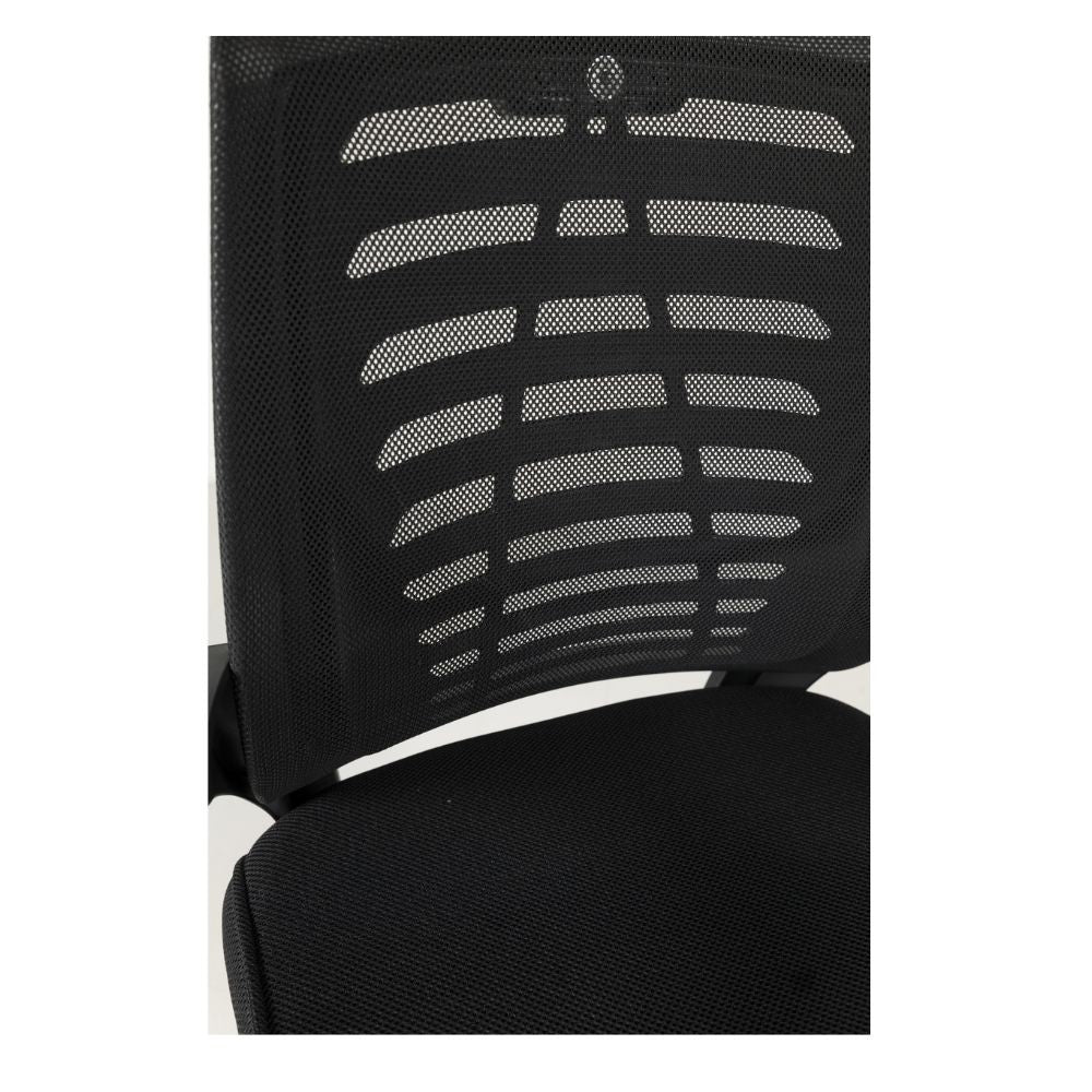 Sedia ufficio tessuto microforato colore nero Kizi