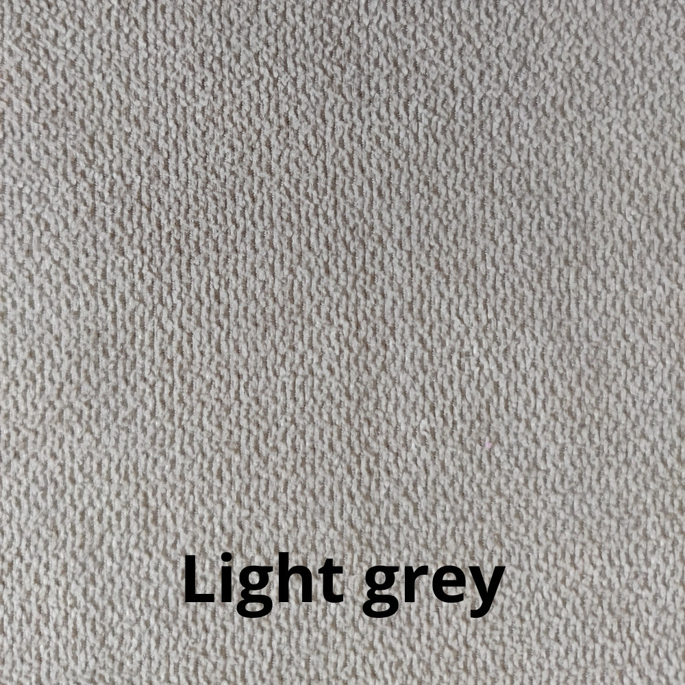 Lit une place et demie avec coffre de rangement en tissu gris clair - Ascoli