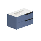 Mobile bagno sospeso 80 cm con cassetti colore azzurro - Former