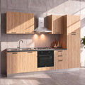 Cucina completa con elettrodomestici colore rovere lis Asti255 Industrie Valentini