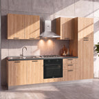 Cucina completa con elettrodomestici colore rovere lis Asti255 Industrie Valentini