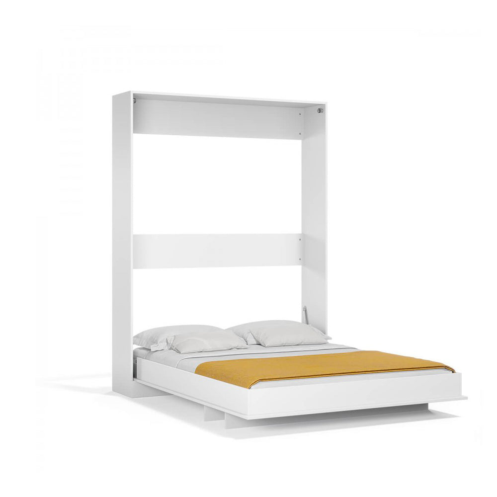 Lit double escamotable blanc 164x221H cm - Primer