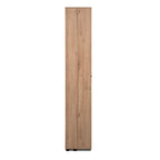 Schuhschrank mit 2 Türen und Fächern in Eichenoptik 74x181H cm - Magika