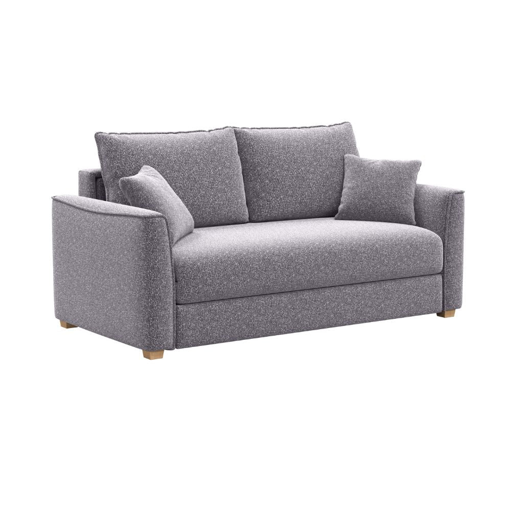 Divano 3 posti con letto estraibile e contenitore in tessuto grigio 180x93x97H Cosy