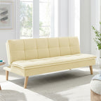 Canapé-lit 3 places crème 182x88x80H Lunaria