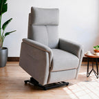 Poltrona alzapersona con recliner elettrico in tessuto grigio Motion