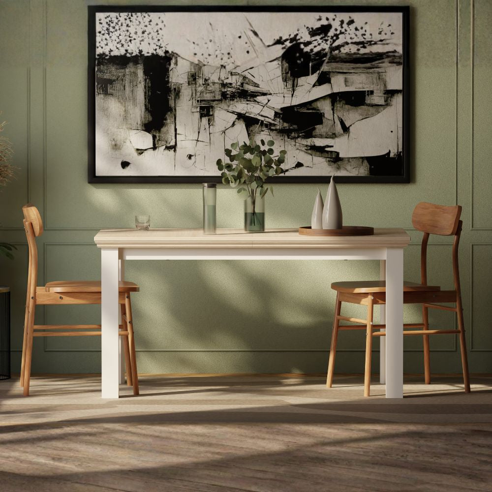 Tavolo allungabile 150/200 cm colore rovere e bianco Essenza