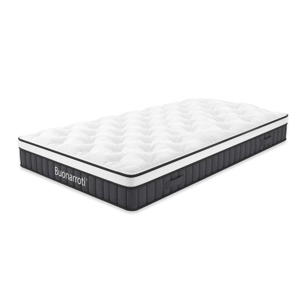 Matelas simple à ressorts ensachés et tissu tricoté 80x190x21H Pici