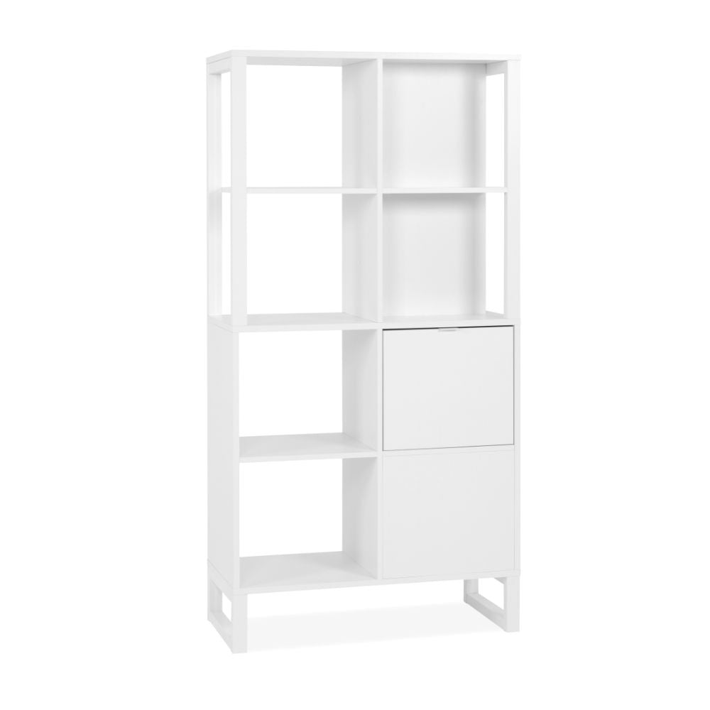 Credenza a giorno 83,5x165h cm bifacciale con ripiani colore bianco - Sumatra20A