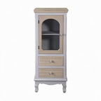 Mobile multiuso con anta in vetro e 2 cassetti shabby chic 40x30xH100 cm Norimberga