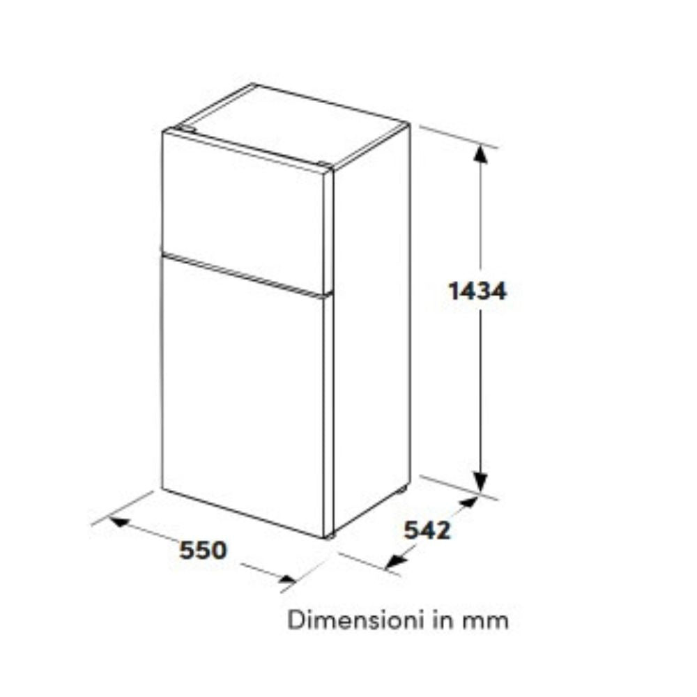 Frigorifero doppia porta DHDP27NSM1KE0 206 lt defrost nero classe E Daya