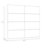 Armadio 2 ante scorrevoli rovere e bianco 170x61x210.5H Elio