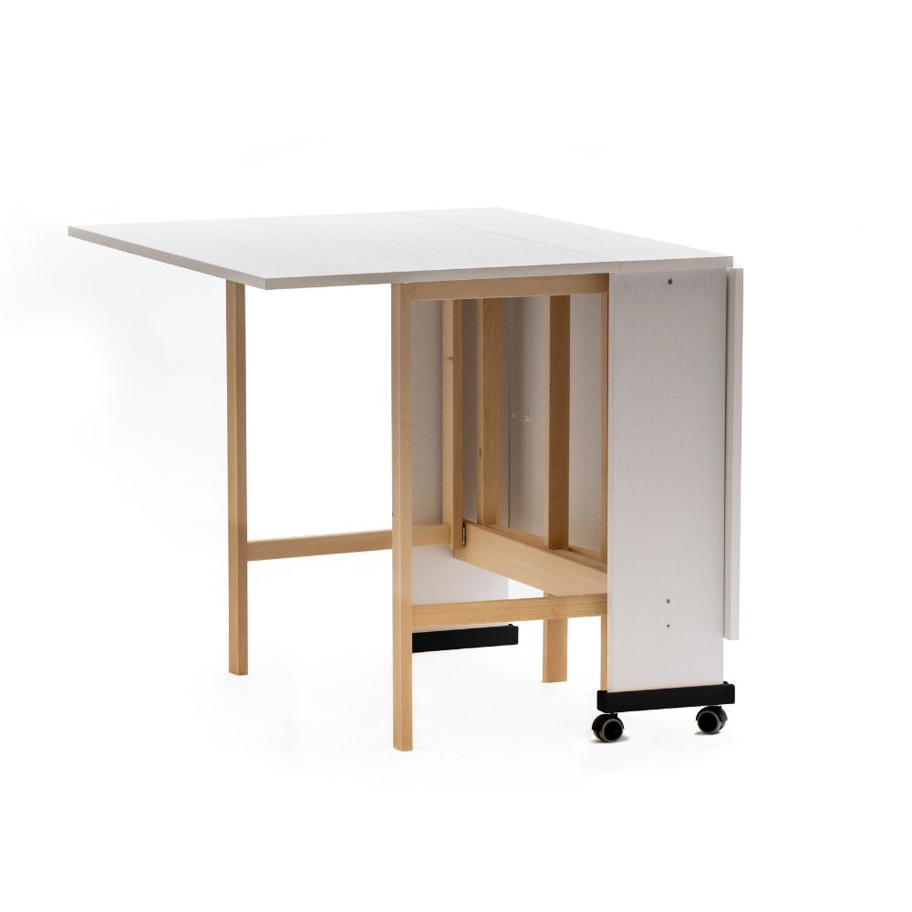 Platzsparender Klapptisch Esche weiß 24x90x78H cm - Vairo