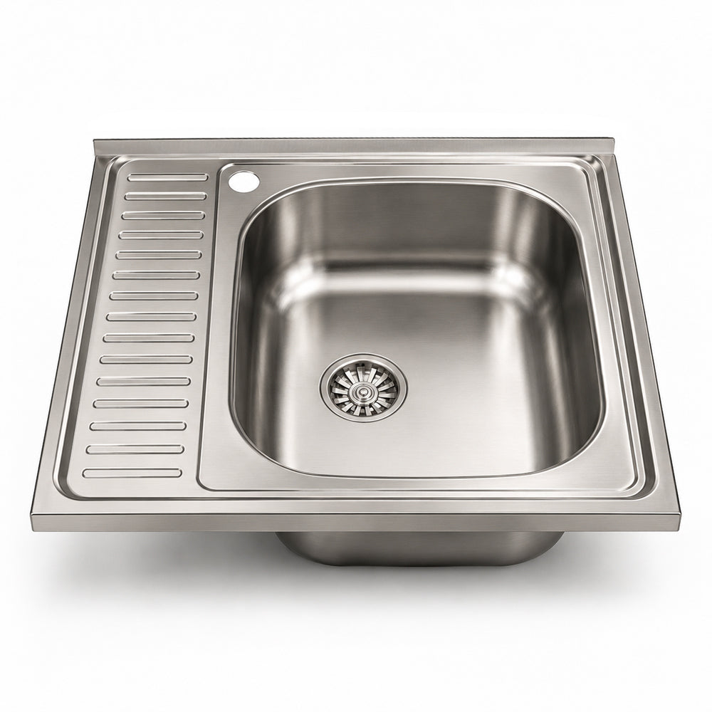 Évier de cuisine à poser carré un bac inox 60x15H cm - Samet SA24