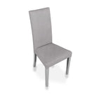 Set 2 sedie moderne con rivestimento in tessuto colore grigio - Nancy