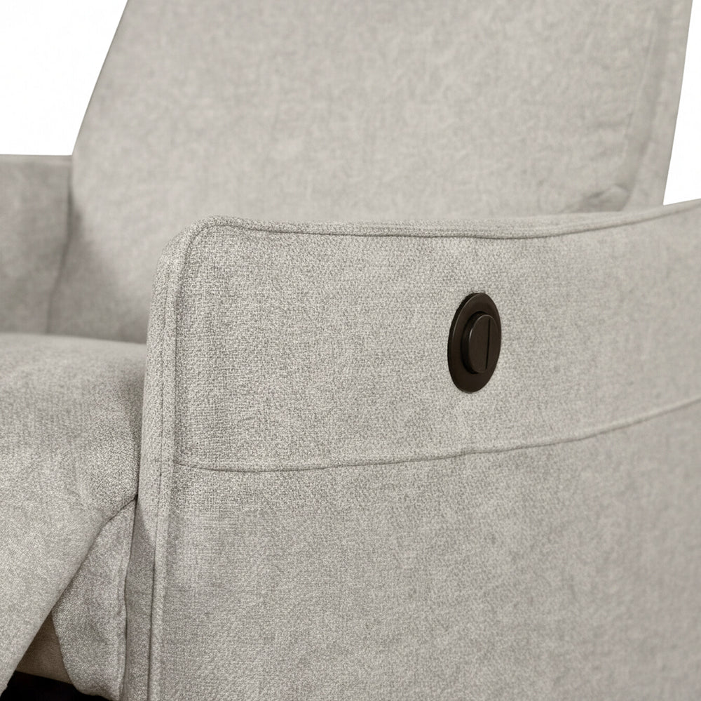 Poltrona relax con recliner elettrico in tessuto beige Melany