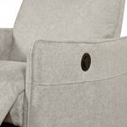 Poltrona relax con recliner elettrico in tessuto beige Melany