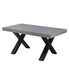 Tavolo allungabile da 160 a 240 cm effetto cemento con gambe nere Cindy Gondar
