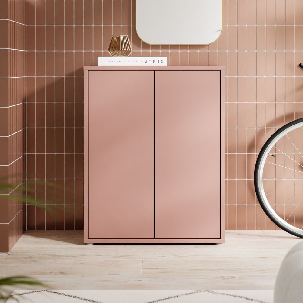 Mobile multiuso 2 ante colore terracotta 74.5x35x99 Medea