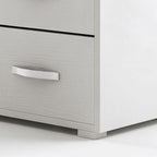 Comò con 3 cassetti colore bianco frassinato 91x45x81H cm