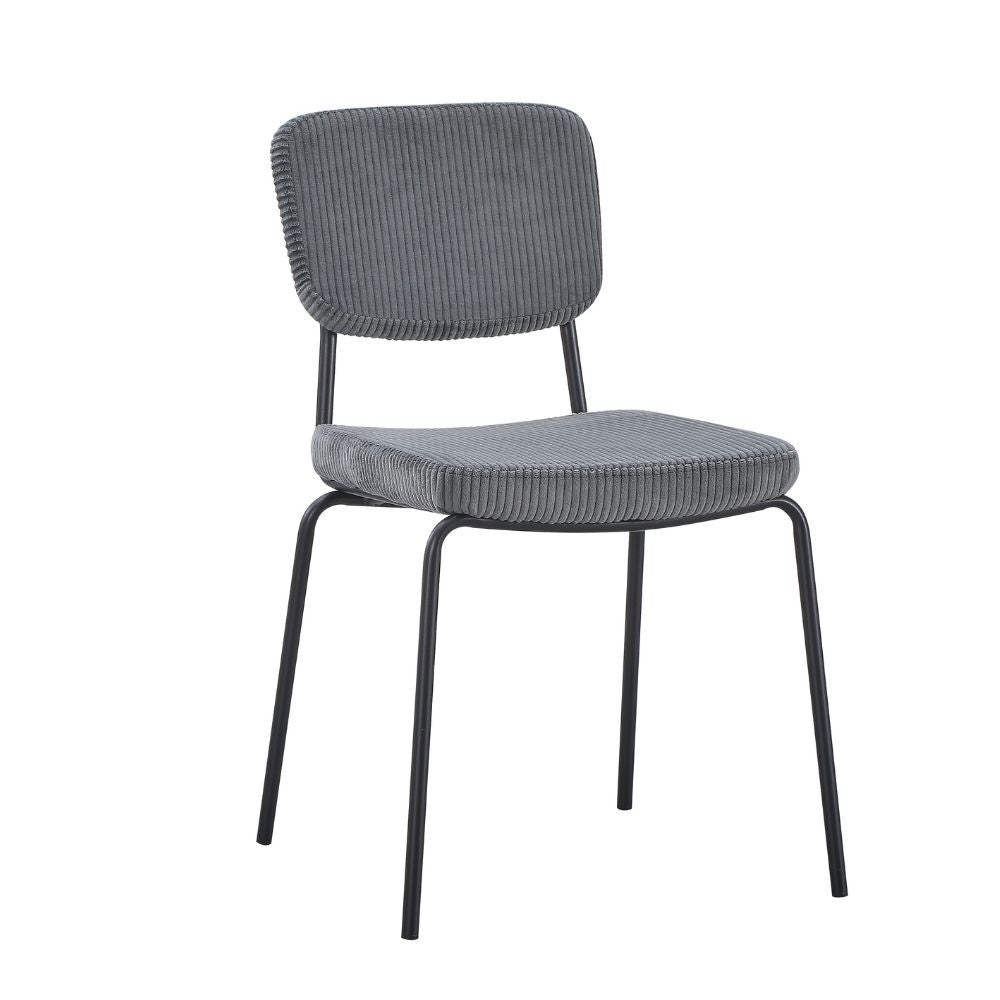 Set 4 sedie imbottite colore grigio scuro 44x55x83H Juno