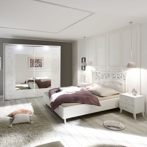 Camera da letto completa colore bianco opaco - Ararat