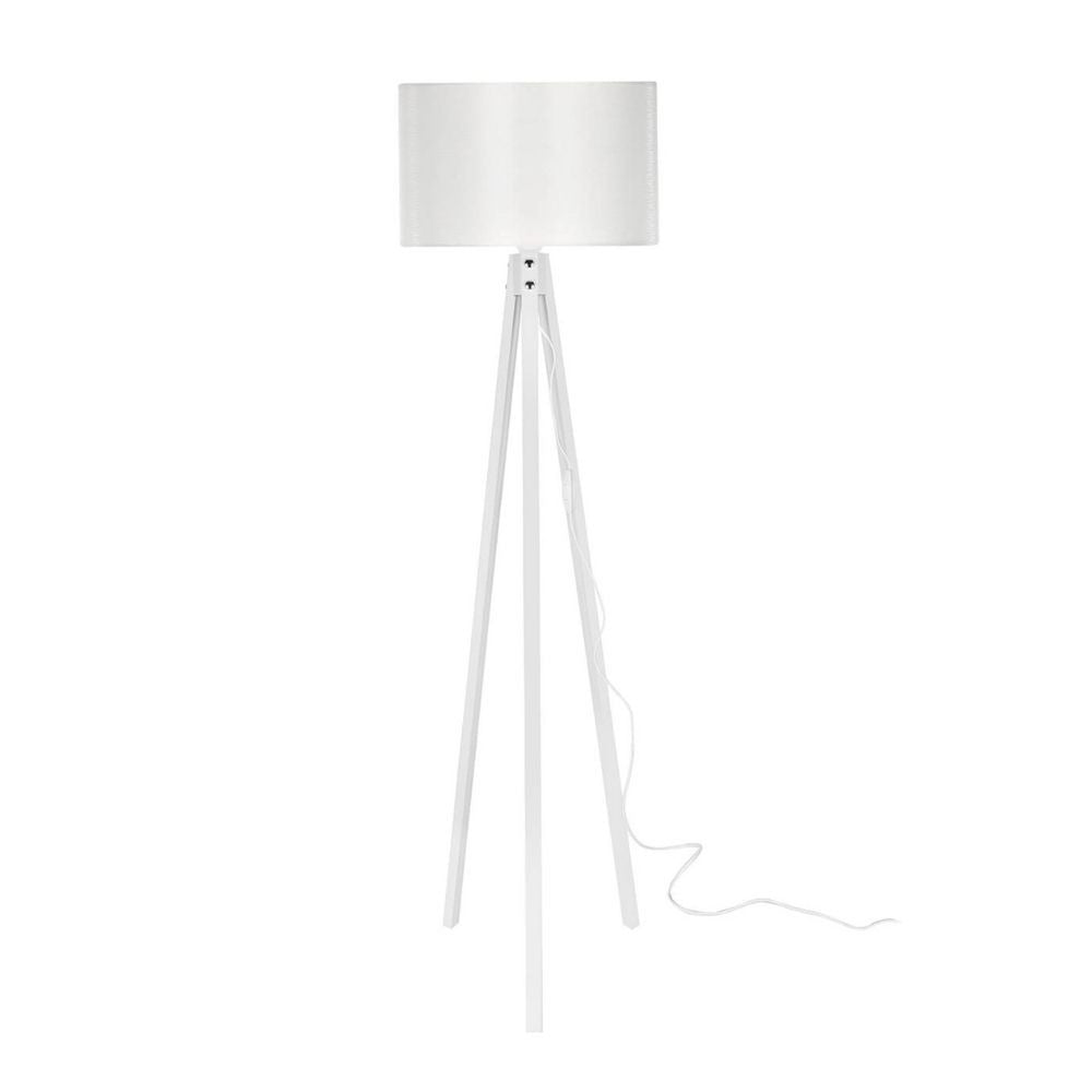 Lampadaire trépied en bois et abat-jour blanc - Rodi ASZ1233