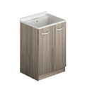 Lavatoio con 2 ante in legno colore olmo 61x50x86H cm