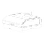 Cappa sottopensile 90cm con 3 livelli potenza colore bianco - Tornado Samet