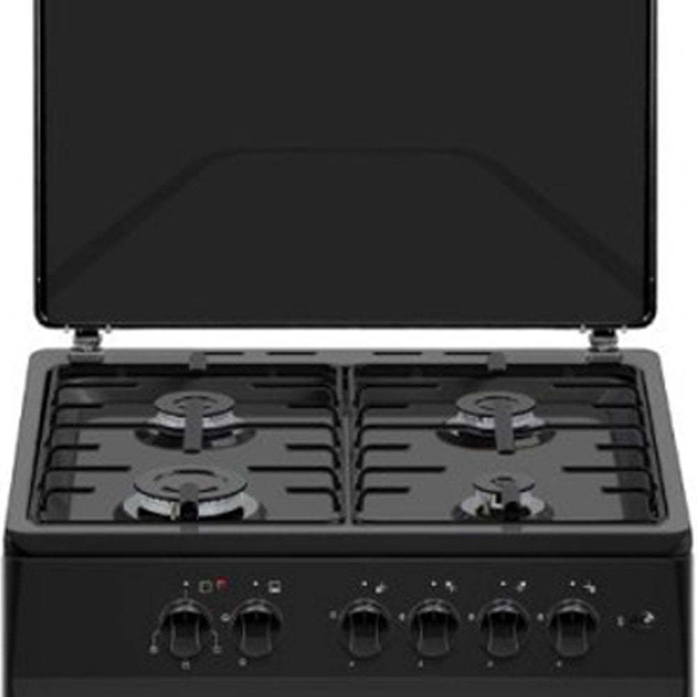 Cucina a gas 60x60 cm nera con forno ventilato multifunzione 70 litri classe A Tremiti Samet Indomita Line