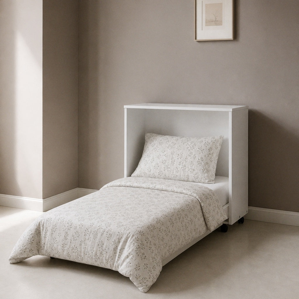 Mobile letto con rete a doghe colore bianco 85x100H cm - Giroletto