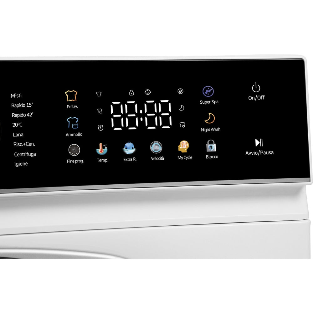 Lavatrice 1400 giri 12 kg inverter BLCD con display touch a colori bianco classe A Daya MAGIC12A3