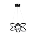 Lampada a sospensione con tre cerchi Led colore nero - Costana