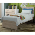 Letto singolo in legno colore olmo 85x200 cm