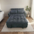 Divano 2 posti con letto estraibile colore nero 135x93x78H Eiri