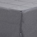 Pouf trasformabile in letto rivestimento in tessuto colore grigio - Vega